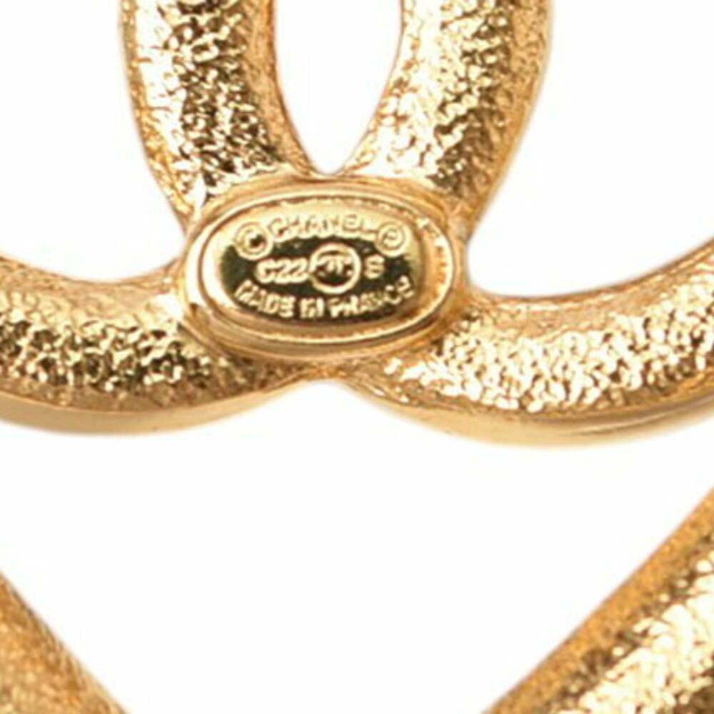 CHANEL Authentic Black Diamond Logo Brooch - Picture 4 of 6